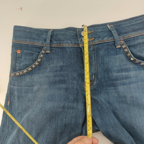 Hudson Womens Beth Mid Rise, Baby Bootcut Jeans With Studs - Picture 10 of 10